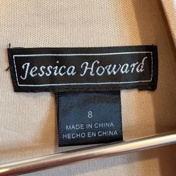 Jessica Howard Sleeveless Dress Neckline Embellishment Size 8 - Picture 3 of 5